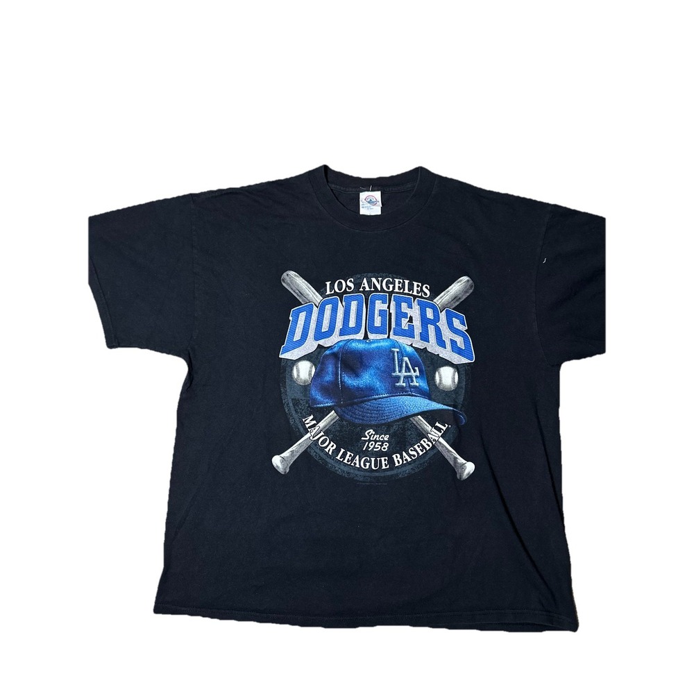 Vintage Los Angeles Dodgers MLB T-Shirt‎ Delta Pro Weight XL Cap Graphic Rare